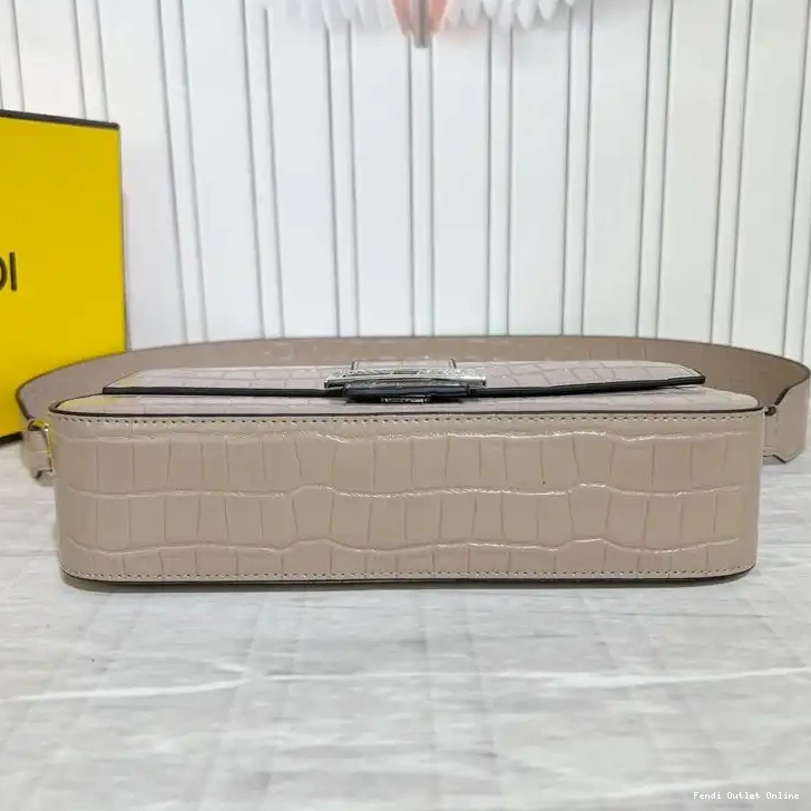 Affordable Baguette Crocodile Fendi Leather Bag Tiffany In Khaki Medium 0512